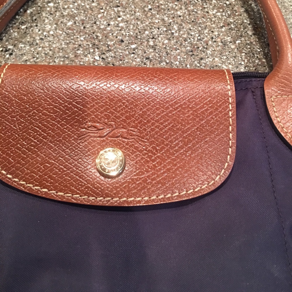 Purple large tote bag